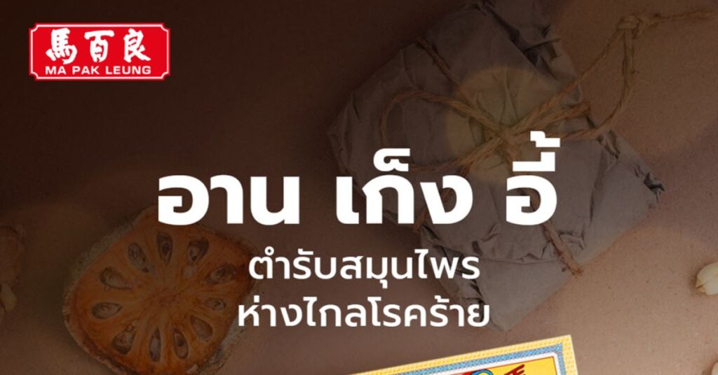 อาน เก็ง อี้ ตำรับสมุนไพรห่างไกลโรคร้าย