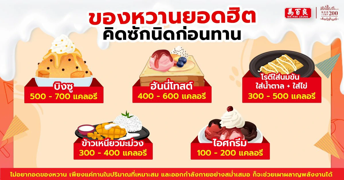 ของหวานยอดฮิต คิดซักนิดก่อนทาน