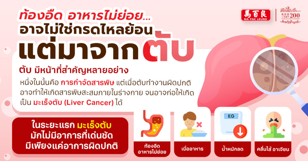 ท้องอืด อาหารไม่ย่อย อาจไม่ใช่กรดไหลย้อน แต่มาจาก "ตับ"