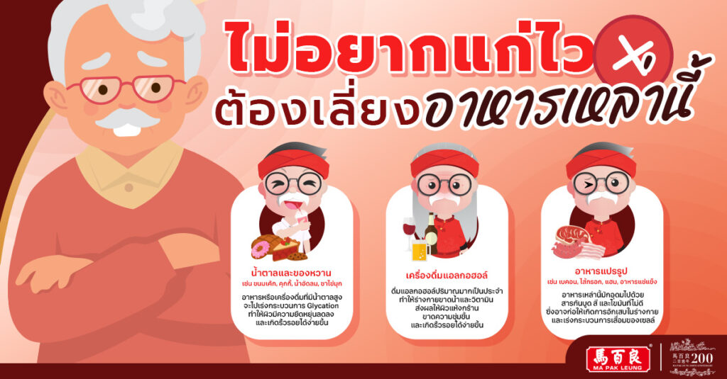 รวมอาหารกินเพลินแต่ผิวพัง…ระวังจะแก่เกินวัยโดยไม่รู้ตัว!